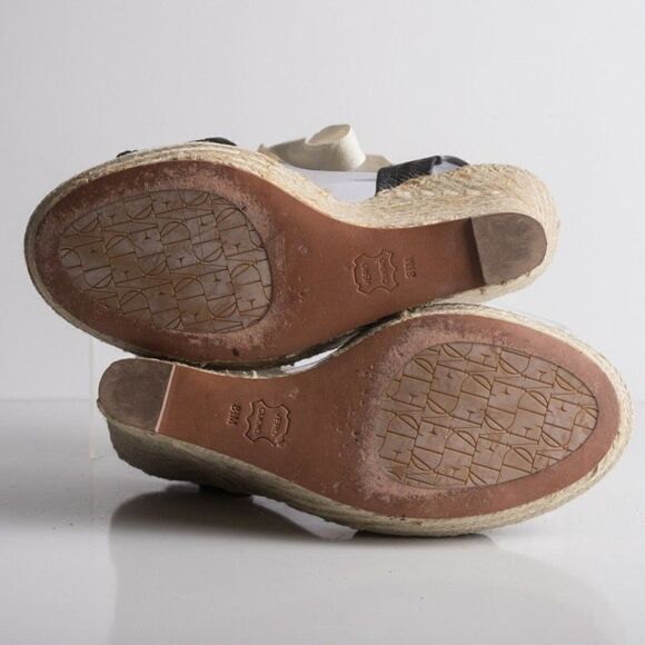 DVF Diane Von Furstenberg Womens Black Platform Tie Up Espadrille Heels US 8.5 - Picture 9 of 9